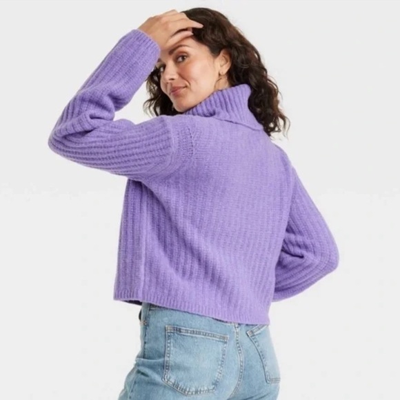 Universal Thread Lilac Purple Mock Turtleneck Cashmere-Like Sweater - Picture 2 of 8